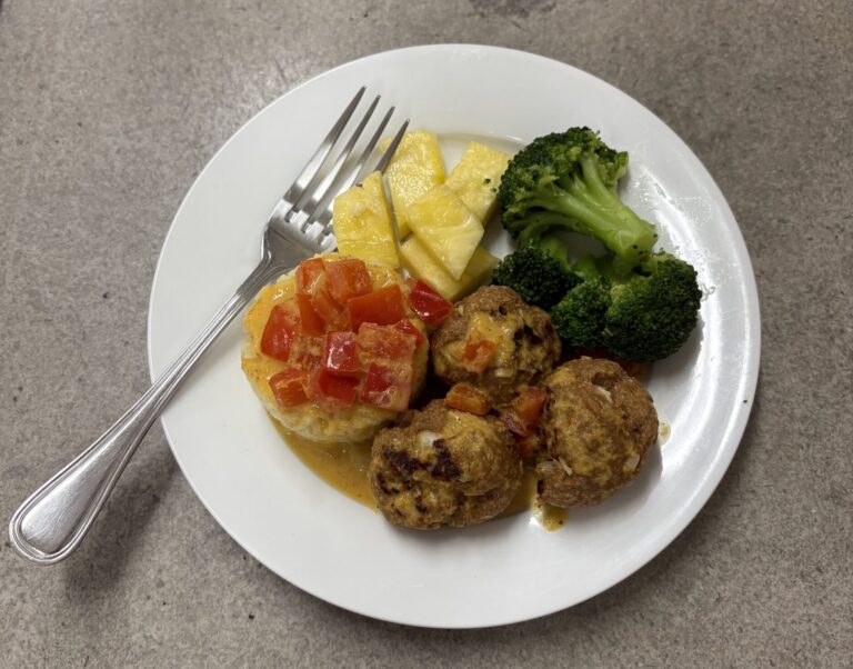High Protein, Budget Friendly, Curry Meatballs with Coconut Rice